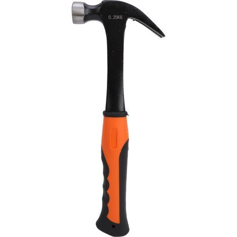 Mini marteau à griffes multifonctionnel en acier à haute teneur en carbone et TPR, pour électricien, clouage et travail du bois, 0,25 kg (1/5)