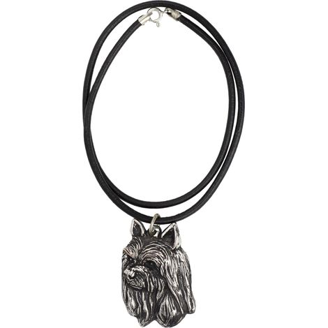 Silky Terrier - collar para perros, colgante bañado en plata para amantes de los perros, joyería única de Art-Dog (1/4)