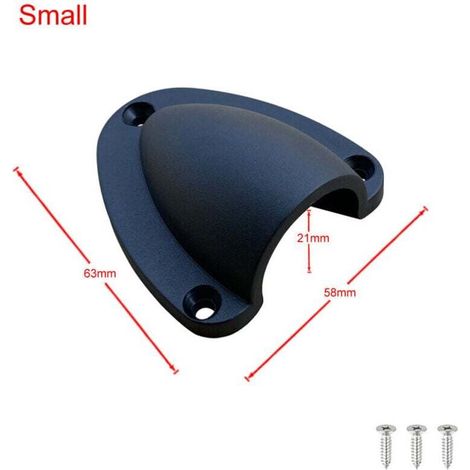 3 Pièces Couvercle de Vent Coquille Nylon pour Câble Bateau Sortie Marine Accessoires (Noir Taille S/L)
