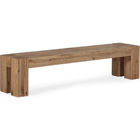 Banc en pin recyclé naturel vieilli - naturel vieilli (1/4)