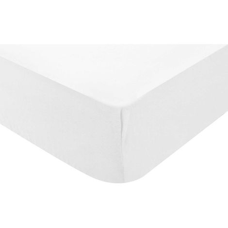 Drap housse bébé en jersey coton bio Blanc 70x140x17 cm