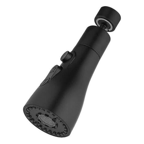 Douchette de robinet de cuisine Campaign à 3 positions - Buse de robinet de cuisine à 360 degrés, tête de robinet, douchette de robinet d'évier, rallonge de robinet de cuisine (noir) (1/4)