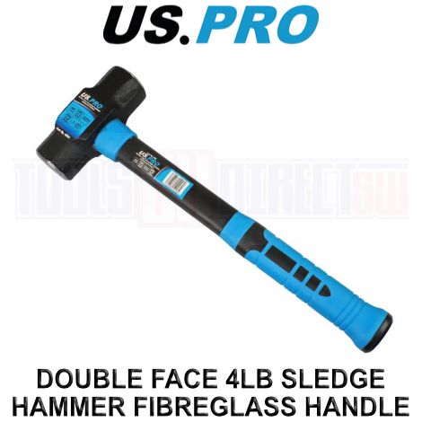 US PRO Lump Hammer 2kg 4lb Fibreglass Handle Sledge Club Stoning 4601 (1/3)