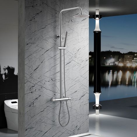 Imex - Columna Ducha Monomando con Grifo Cromado Serie Line (1/5)