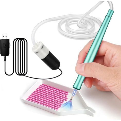 Stylo électrique pour peinture diamant, accessoires et outils pour stylo à vide, pour la création de bijoux en diamant 5D, sans cire et écologique. (1/4)