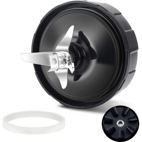 Applicable Lame de rechange pour mixeur 7 ailettes pour , compatible avec Nutri Ninja Auto iQ BL480 BL481 BL482-30 BL487 BL492 avec joints en caoutchouc de silicone (1/5)
