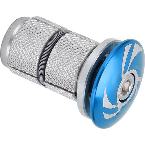 Couvercle de direction bleu pour vélo route et VTT, bouchon de compression avec système d'expansion (1/5)