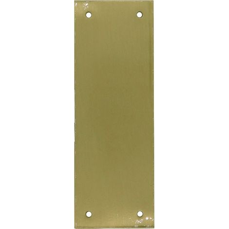 Placa ciega, modelo plp12, de latón con acabado latón satinado, 90 x 250 mm