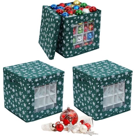 Aufbewahrungsboxen fur weihnachtskugeln 3er set mit trennwanden