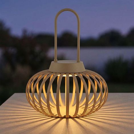 Lampada da tavolo a LED, lampada da salotto, dimmer a sfioramento, metallo beige, H 25,5 cm (1/5)