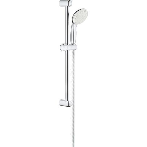 GROHE Tempesta 100 Ensemble de douche - 60cm - douchette ronde - 2 types de jet - flexible de douche en métal - chrome (1/2)