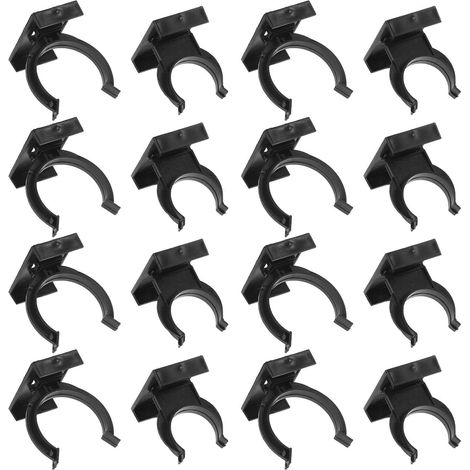 Lot de 20 clips nivellement pour meubles cuisine, supports plinthe en plastique noir placards, (1/5)