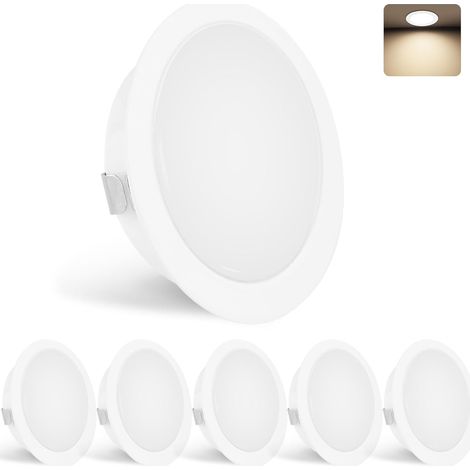 Set de 3 Spot LED Encastrable 230V 3W 4000K Blanc Neutre, 15mm Extra Plat Spots de Plafond 300LM Découpe du Plafond 55-58mm, IP44 Spot Salle de Bain, Blanc
