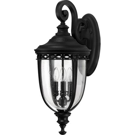 Elstead English Bridle - 3 Light Outdoor Große Wandlaterne Light Black IP44, E14 (1/5)