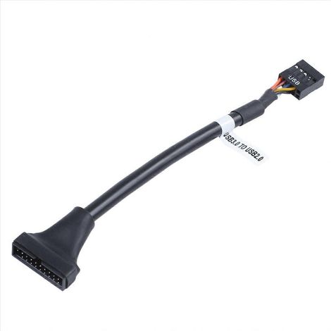 Câble adaptateur USB 3.0 mâle 20 broches vers USB 2.0 femelle 9 broches, 15 cm (1/5)