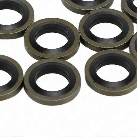 8 mm x 20 Kupfer-Unterlegscheibe für Hohlschraube, Kraftstoffdichtungsscheibe, Ersatzteil 3918188, kompatibel mit Dodge Ram 2500 3500 Cummins (1/2)