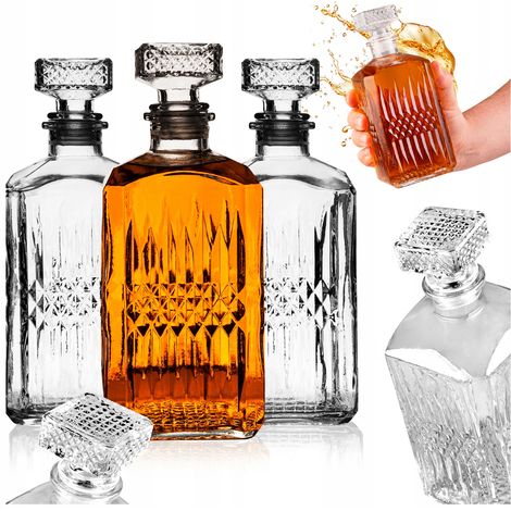 Set - 5 caraffe da 500 ml con tappo in vetro