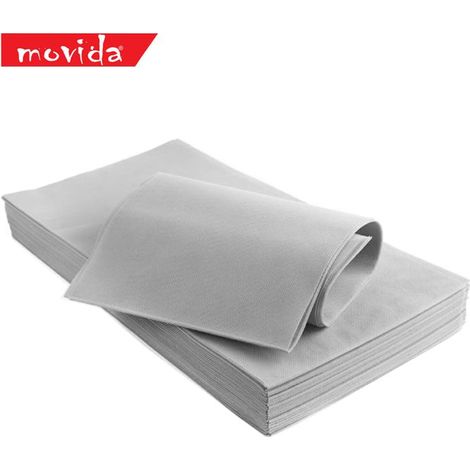 Set 25 Pezzi Tovaglia Monouso in TNT Quadrata Grigio Perla 100 x 100 cm