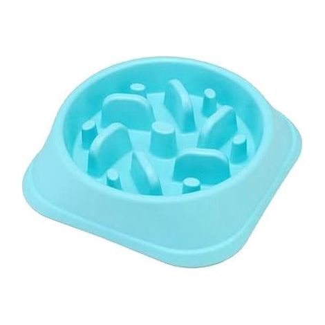 Pet Dog Slow Food Bowl Bowl Fournitures pour Animaux de Compag Bleu, (1/4)