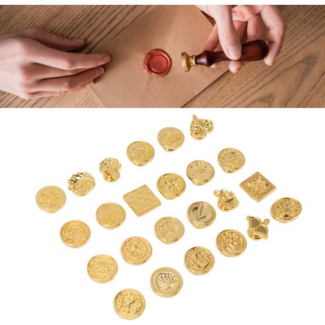 Juego de sellos vintage con caja de regalo: 24 motivos de zinc extraíbles para invitaciones y regalos. (1/5)