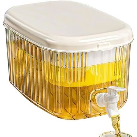 Carafe Avec Robinet - Verre Transparent - Pour Cocktails Et Jus - 2 L