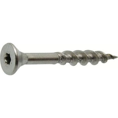 Vis à bois tête fraisée Torx partiellement filetée inox - Longueur: 60 - Qualite Inox: A4 - Diamètre: 4