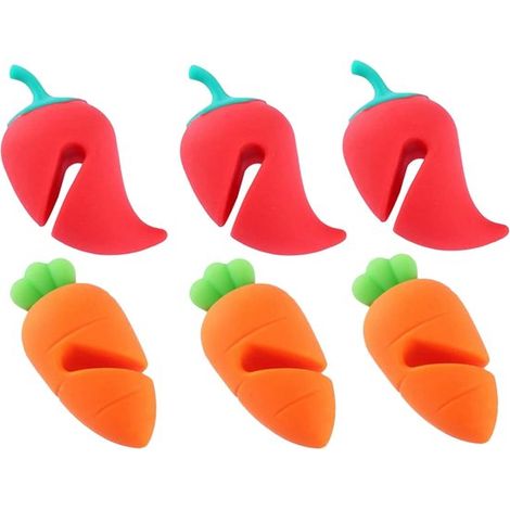 Tapones antiderrame - Accesorio de cocina - Juego de 6 - Silicona apta para alimentos (1/5)