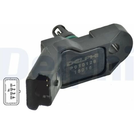 Capteur, pression de suralimentation Delphi Technologies PS10128 CITROËN 1920.AJ