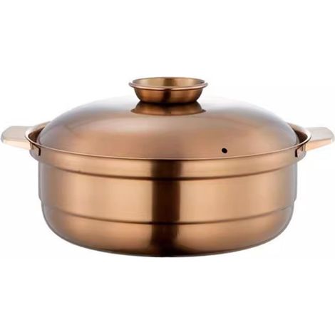 Marmite en acier inoxydable grande capacité, usage commercial et familial, compatible avec les plaques à induction et les cuisinières à gaz, 28 cm / 11,02 pouces, 1 modèle (1/4)