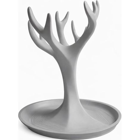Organizzatore a forma di albero con vassoio grigio