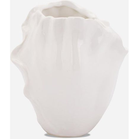Vaso in ceramica White Beauty a forma di petalo di fiore (1/3)