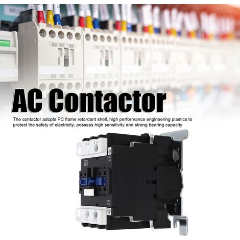 Contacteur AC 220V 3P 1NO 1NC Auxiliaire 3NO Principal Rail Monté Contacts Argent Contrôleur Moteur Basse Tension 40A (1/5)