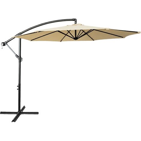 Parasol de jardin, protection UV, design résistant aux intempéries, Beige (1/5)