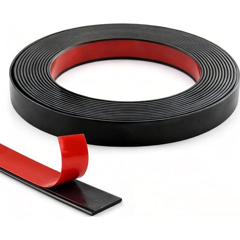 Moulure auto-adhésive Noir 3 cm x 5 m, Bande décorative Protection de bord pour murs, portes, fenêtres, miroirs, carrelages, meubles, Plastique étanche (1/5)