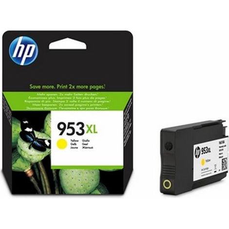 Cartouche d'encre jaune HP 953XL pour imprimantes HP Officejet 7730, 7740, 8710 et 8730 (F6U18AE ORG) (1/3)
