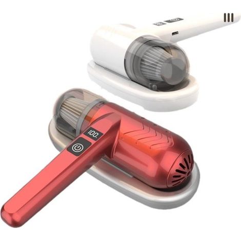 Akku-Staubsauger, kabelloser Handstaubsauger, Milbenentferner, Matratzenreiniger mit UV-C-Sterilisation, Tiefenreinigung von Betten und Sofas (1/5)