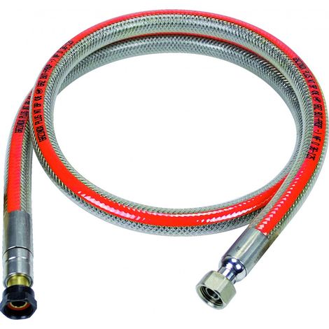 Tubo gas in acciaio inox bp validità illimitata garantito a vita, H1,5m GAZINOX Security GAZINOX