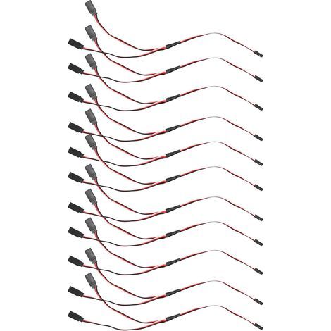 Câble d'extension servo à 10 conducteurs, connecteur femelle-mâle à 3 conducteurs, carte de connecteur de télécommande de type Y, 300 mm (11,81 pouces). (1/5)