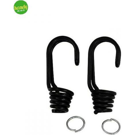 Gancio metallico per molla elastica 2 pezzi