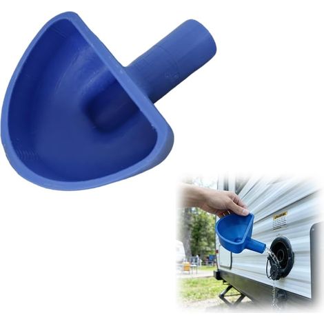 Entonnoir Pour Le Remplissage D'Eau Des Camping-Cars, Entonnoir De Remplissage 3D Pour Réservoir D'Eau Dans, Pour Fourgons, Remorques, Camping-Cars Et Environnements Extérieurs (Bleu, A) (1/5)