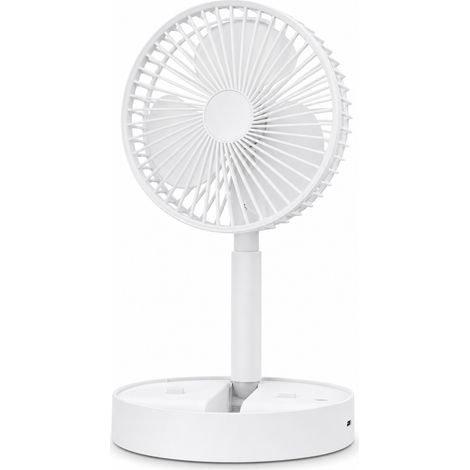 Portable USB foldable and telescopic fan 3 speeds white (1/5)