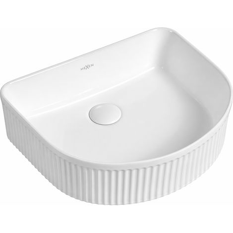 Mexen Grovo lavabo sobre encimera acanalado 40 x 35 cm, blanco - 22304000 (1/2)