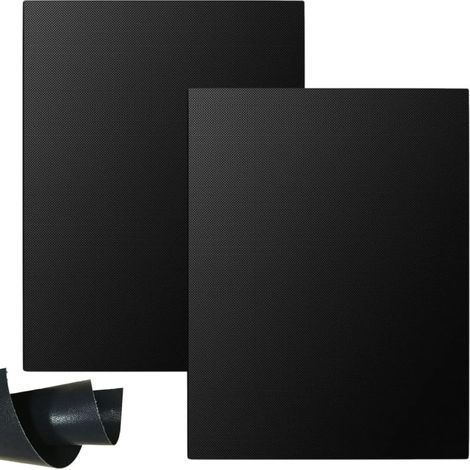 Revêtement de four en 2 parties, résistant à la chaleur, facile à nettoyer et réutilisable, convient aux fours de 40 x 50 cm (16 x 20 pouces), noir (1/5)