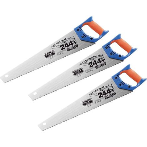 Bahco BAH244P22 Barracuda Handsaw 550mm 22in 7tpi 244P U7-HP - Triple Pack