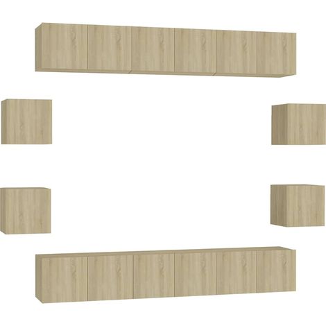 Maison Exclusive - Set de muebles salón TV 10 pzas madera ingenie (1/5)