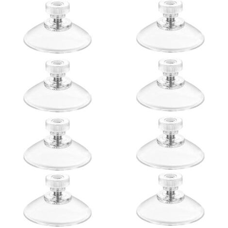 QORVA-ventouse a visser, 8 Pièces 41mm Ventouses avec Filetage, Extra Fortes PVC Plastique Suspension Rideau Isolant Ventouse