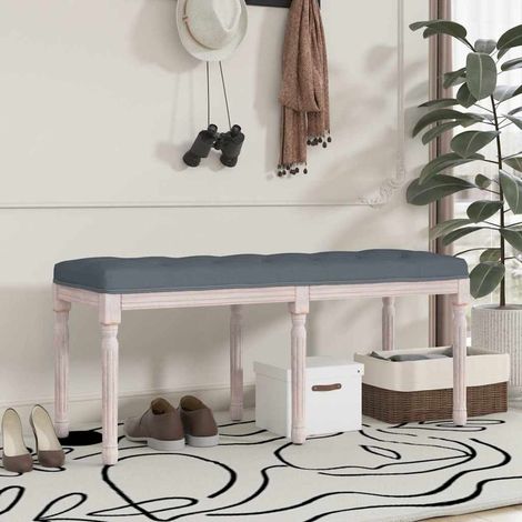 vidaXL Banco de terciopelo gris oscuro 110x40x49 cm (1/5)