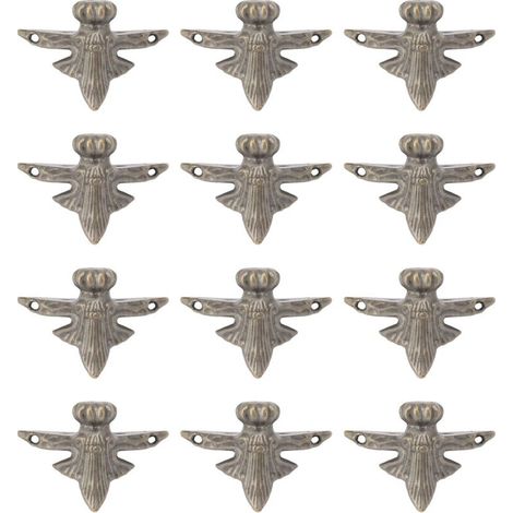 20 Ensemble de Pieds de Boîte en Laiton Antique Pieds en Alliage de Zinc Protecteur d'angle Boîte de Rangement Caisse en Bois Pieds Décoratifs Jambe (1/5)