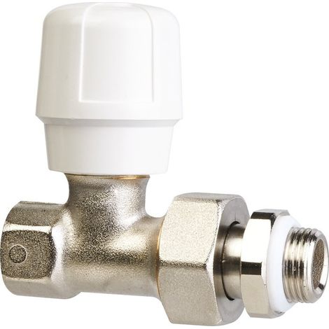 Robinet manuel pour radiateur eau chaude, droit 1/2'' (15/21)