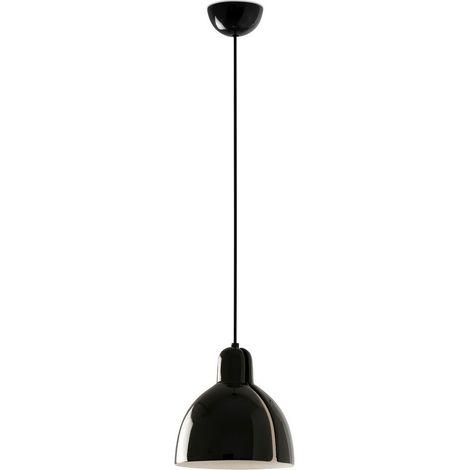 Faro VENICE Plafonnier suspendu dôme 20 cm noir brillant